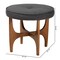 Baxton Studio Theo Japandi Dark Grey Fabric and Walnut Brown Finished Wood Ottoman Footstool 233-13170-ZORO - alternate 8